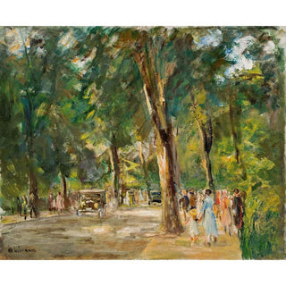 La grande rue du lac à Wannsee avec des promeneurs - Max Liebermann | Reproduction Tableau Décoration murale affiche copie