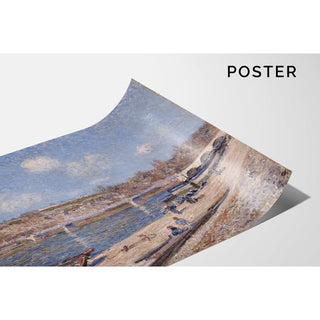 La plage à Saint-Mammès - Alfred Sisley | Reproduction Tableau Décoration murale affiche copie