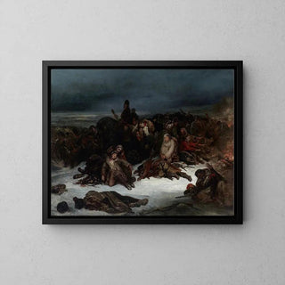 La retraite de l'Armée de Napoléon à partir de la Russie en 1812 d'Ary Scheffer | Reproduction Tableau Décoration murale affiche copie