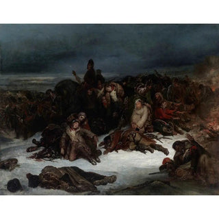 La retraite de l'Armée de Napoléon à partir de la Russie en 1812 d'Ary Scheffer | Reproduction Tableau Décoration murale affiche copie