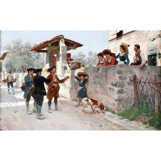 La serenata - Raffaello Sorbi | Reproduction Tableau Décoration murale affiche copie