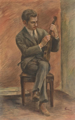 Ladislav Tresko - Study of a Seated Violinist.webp