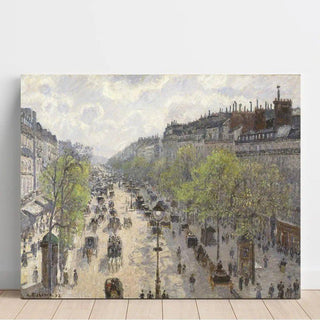 Le Boulevard de Montmartre, Matinée de Printemps - Camille Pissarro | Reproduction Tableau Décoration murale affiche copie