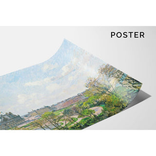 Le Jardin des Tuileries et le Pavillon de Flore, Matin, Printemps - Camille Pissarro | Reproduction Tableau Décoration murale affiche copie