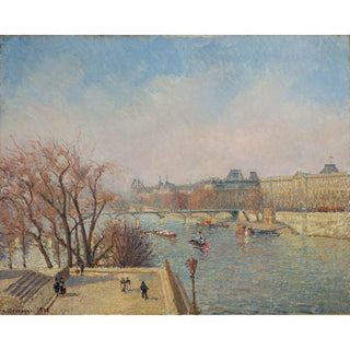 Le Louvre, Matin, Lumière du soleil - Camille Pissarro | Reproduction Tableau Décoration murale affiche copie