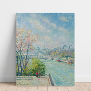 Le Louvre, Matin, Printemps - Camille Pissarro | Reproduction Tableau Décoration murale affiche copie