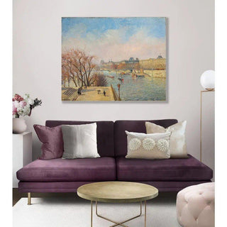 Le Louvre, soleil d’hiver - Camille Pissarro | Reproduction Tableau Décoration murale affiche copie