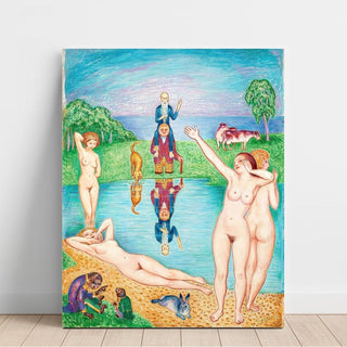 Le Retour aux terrains de jeu de la jeunesse - Nils Dardel | Reproduction Tableau Décoration murale affiche copie