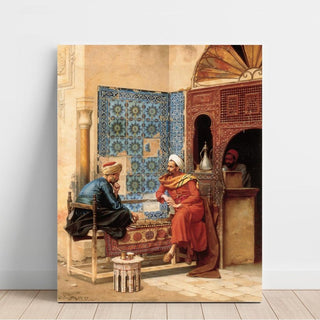 Le jeu d'échecs - Ludwig Deutsch | Reproduction Tableau Décoration murale affiche copie