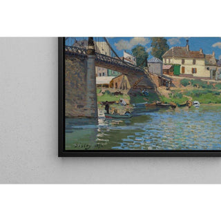 Le pont à Villeneuve-la-Garenne - Alfred Sisley | Reproduction Tableau Décoration murale affiche copie
