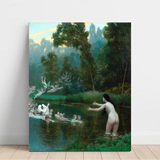 Léda et le cygne - Jean-Léon Gérôme | Reproduction Tableau Décoration murale affiche copie