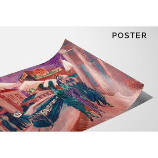 Leipziger Straße with Electric Tram 1914 - Ernst Ludwig Kirchner | Reproduction Tableau Décoration murale affiche copie