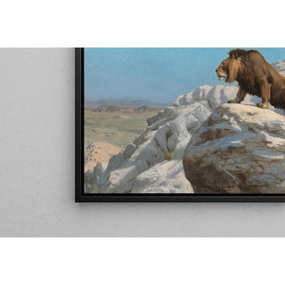 Lion à l'affût - Jean-Léon Gérôme | Reproduction Tableau Décoration murale affiche copie