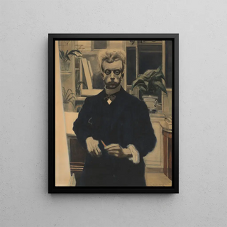 Lon Spilliaert - Zelfportret met rood potlood.webp