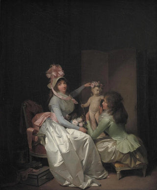 Louis Lopold Boilly - Garlanding the Statuette of Cupid.webp