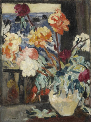 Louis Valtat - Vase de pivoines devant une fentre.webp