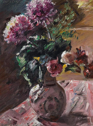 Lovis Corinth - Chrysanthemen Und Rosen Im Krug Chrysanthemums And Roses In A Pitcher.webp