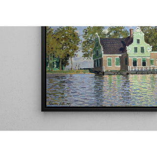 Maisons au bord de la rivière Zaan - Claude Monet | Reproduction Tableau Décoration murale affiche copie