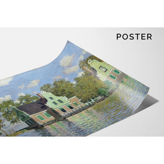 Maisons au bord de la rivière Zaan - Claude Monet | Reproduction Tableau Décoration murale affiche copie