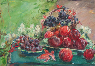 Max Slevogt - Still life with apples grapes and plums.webp