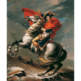 Napoléon franchissant le Grand-Saint-Bernard de Jacques-Louis David | Reproduction Tableau Décoration murale affiche copie