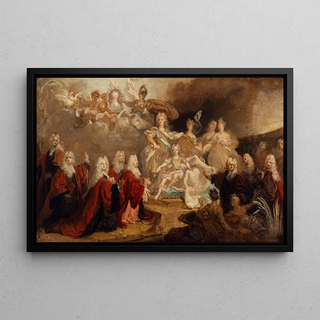 Nicolas de Largillire - Allgorie des fianailles de Louis XV avec linfante MarieAnneVictoire dEspagne 1722.webp