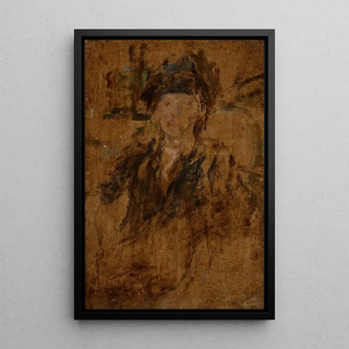 Olga Boznanska - Sketch Portrait of a Woman in a Hat.webp