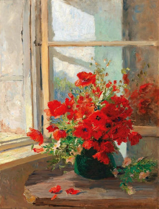 Olga WisingerFlorian - A bouquet of poppies by the window.webp
