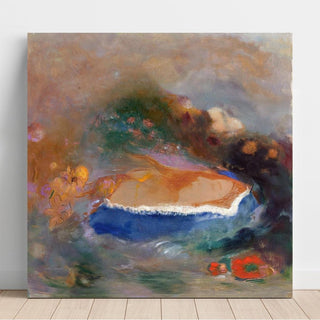 Ophélie avec une mauviette bleue dans l'eau - Odilon Redon | Reproduction Tableau Décoration murale affiche copie