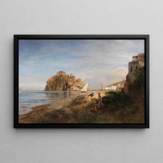 Oswald Achenbach - Ischia mit Blick auf das Castello Aragonese.webp