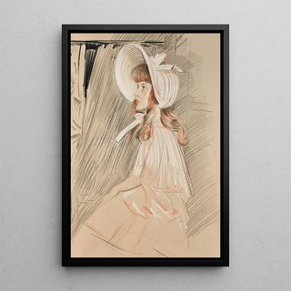 Paul Csar Helleu - Fillette regardant vers le haut.webp