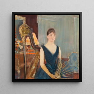 Paul Csar Helleu - Harpiste assise lventail.webp