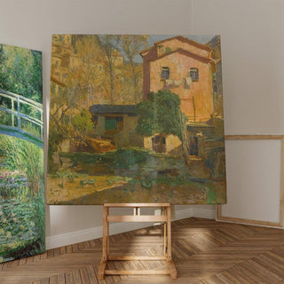 Paysage de la Riviera Ligure, Italie - Carl Moll | Reproduction Tableau Décoration murale affiche copie