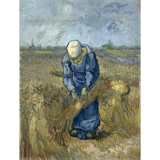 Paysanne liant des gerbes Après Millet - Vincent van Gogh | Reproduction Tableau Décoration murale affiche copie