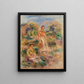 PierreAuguste Renoir - Standing Woman and Seated Woman in a Landscape Une femme debout et une femme assise dans un paysage.webp