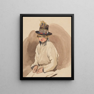 Piotr Michaowski - Study of a village boy.webp