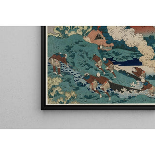 Poème de Kakinomoto no Hitomaro, de la série Cent poèmes de cent poètes expliqués par une vieille nourrice - Katsushika Hokusai | Reproduction Tableau Décoration murale affiche copie
