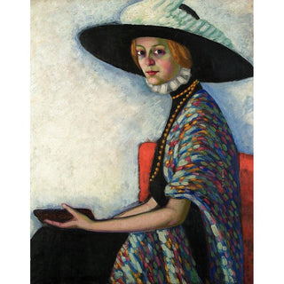 Portrait d'Alide Asmuse - Konrad Mägi | Reproduction Tableau Décoration murale affiche copie