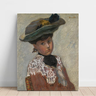 Portrait de Jeune Femme Or Le Chapeau - Pierre Bonnard | Reproduction Tableau Décoration murale affiche copie
