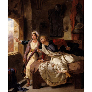 Rebecca et le blessé Ivanhoé - Eugène Delacroix | Reproduction Tableau Décoration murale affiche copie