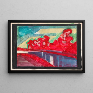 Reijer Stolk - Landschap met bomen langs een vaart.webp