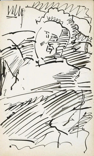 Reijer Stolk - Man zittend met zijn hand achter het hoofd.webp