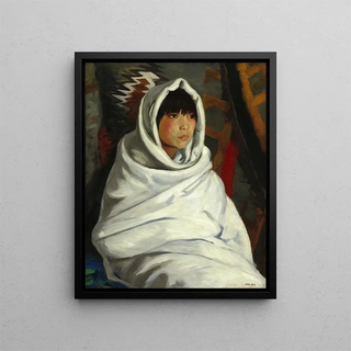 Robert Henri - Indian Girl in White Blanket.webp