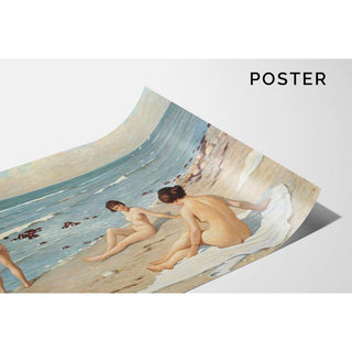 Scène de plage avec femmes se baignant - Paul Fischer | Reproduction Tableau Décoration murale affiche copie