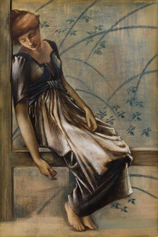 Sir Edward Coley BurneJones - The Briar Rose Series Study for The Garden Court III.webp