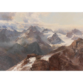 Sylvretta depuis le Grossen Maderer - Edward Theodore Compton | Reproduction Tableau Décoration murale affiche copie