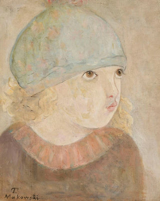 Tadeusz Makowski - Dziewczynka w niebieskiej czapce Fillette.webp