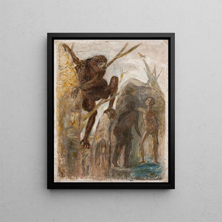 Tadeusz Makowski - Landscape with a monkey.webp