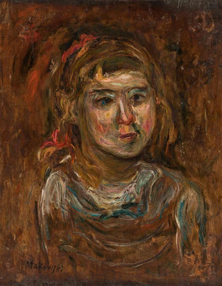 Tadeusz Makowski - Little girl with a red ribbon.webp