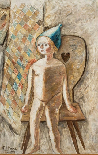 Tadeusz Makowski - Nude little girl in a blue cap.webp